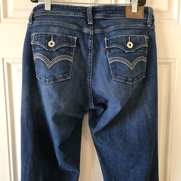 Levi's 529 Curvy Fit Bootcut Women Dark Wash Jeans Size 10 (31x31) Stretchy Y2K - Picture 4 of 7